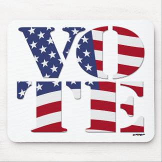 VOTE "V O T E" with US FLAG Mouse Pad