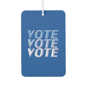 "vote vote vote" - Blue 3d letters Air Freshener