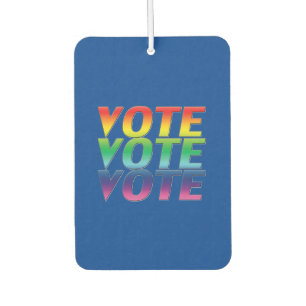 "vote vote vote" - Blue Pride rainbow lgbtq Air Freshener