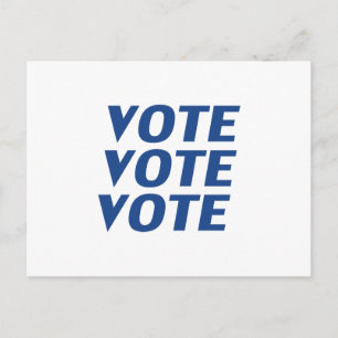 "Vote vote vote" blue white Postcard