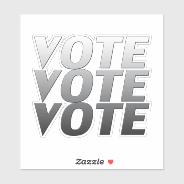 "vote vote vote" grey letters - (Sheet)