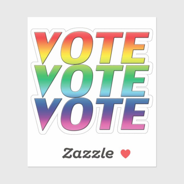 "vote vote vote" Pride lgbtq lgbt colours - (Sheet)