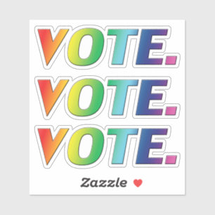 "vote vote vote" Pride lgbtq lgbt colours -