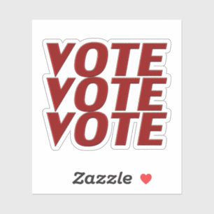 Vote vote vote red modern typography