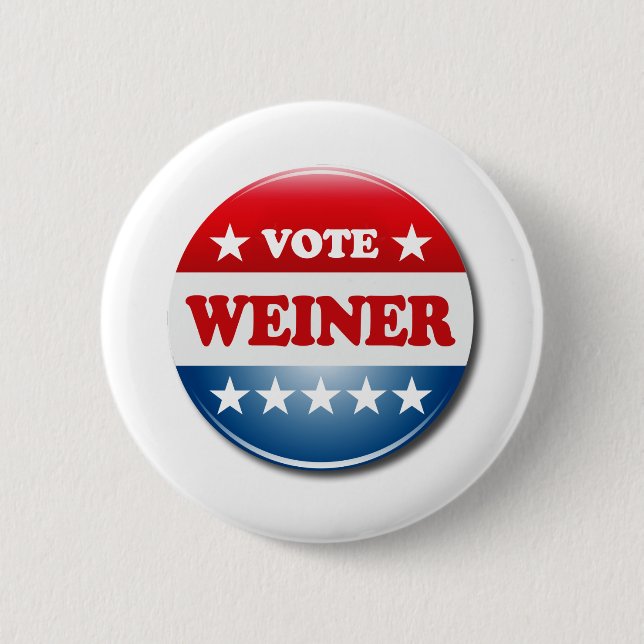 VOTE WEINER 2 INCH ROUND BUTTON (Front)