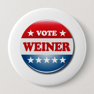 VOTE WEINER 4 INCH ROUND BUTTON