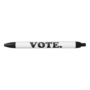 "vote" - white black black ink pen