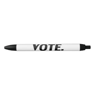 "vote" - white black ink pen