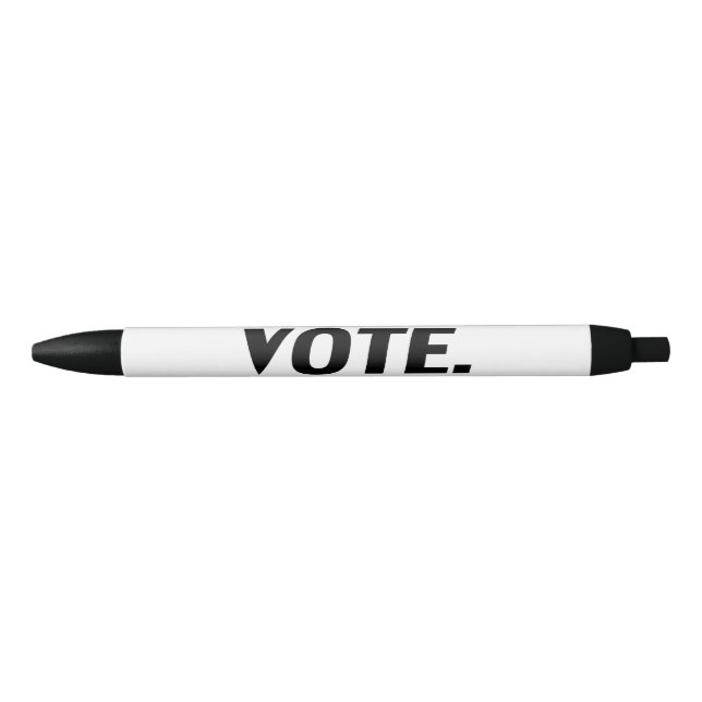 "vote" - white black ink pen (Front)