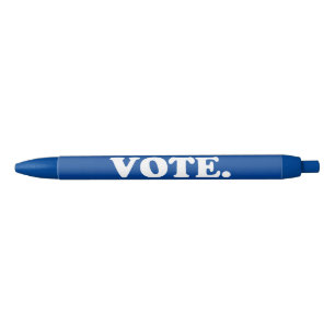 "vote" - white blue ink pen