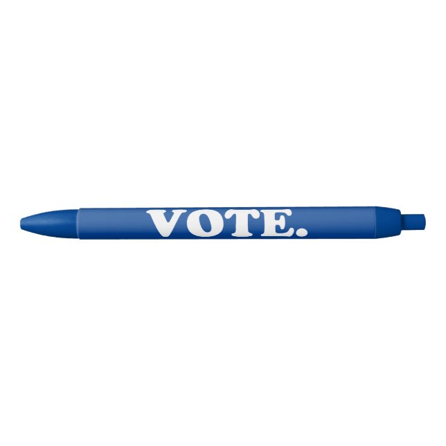 "vote" - white blue ink pen (Front)