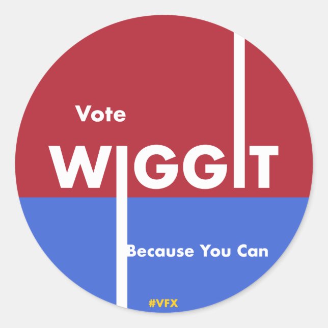 Vote Wiggit Sticker (Front)