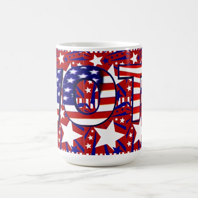 Vote with Stars and Stripes - Coffee Mug (Center)