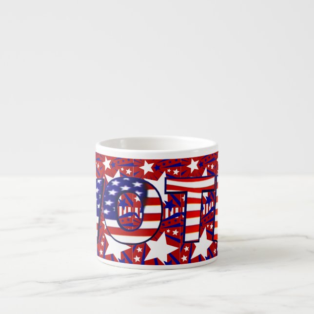 Vote with Stars and Stripes - Espresso Cup (Front)
