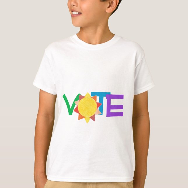 Vote With Sun / Rainbow GOTV Vote Shirt  (Front)