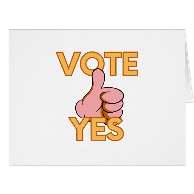 Vote yes  (Front Horizontal)