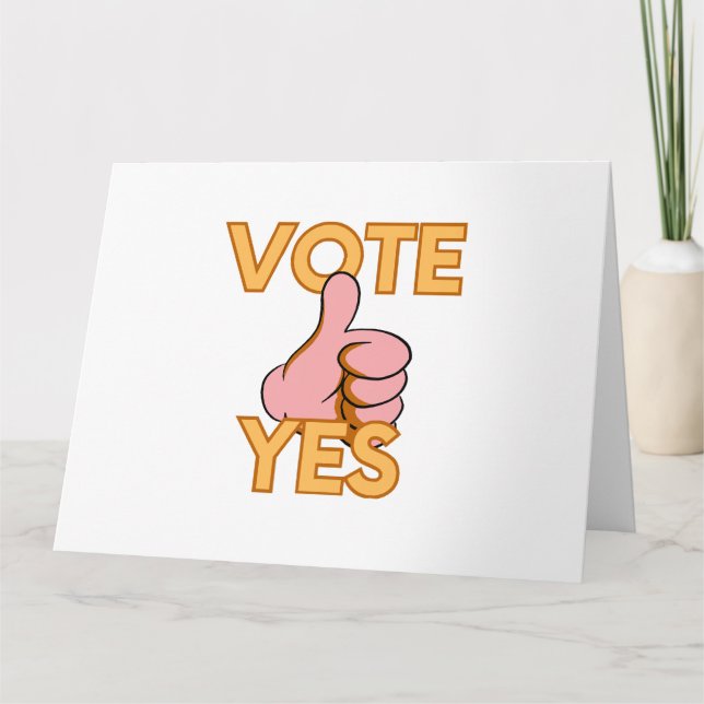 Vote yes  card (Front)