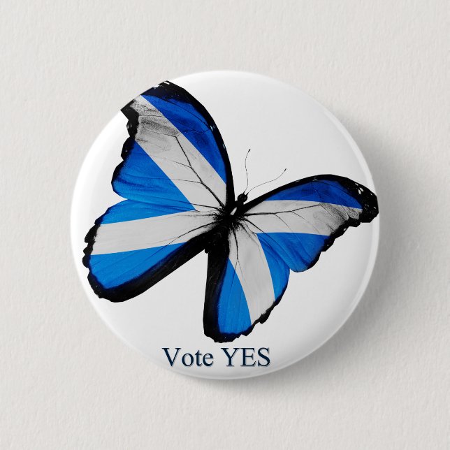 Vote Yes for Scottish Independence 2 Inch Round Button (Front)