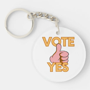 Vote yes keychain