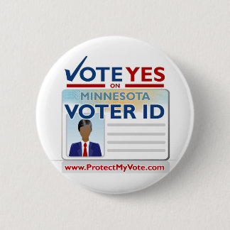 Vote Yes on Voter ID 2 Inch Round Button