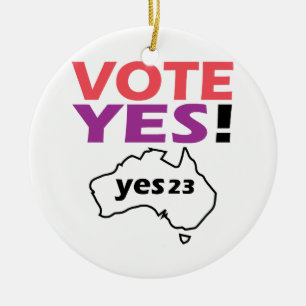 Vote Yes To The Voice Of Indigenous Australian  Ceramic Ornament