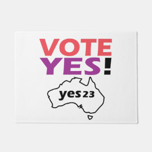 Vote Yes To The Voice Of Indigenous Australian Doormat