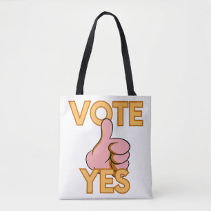 Vote yes tote bag