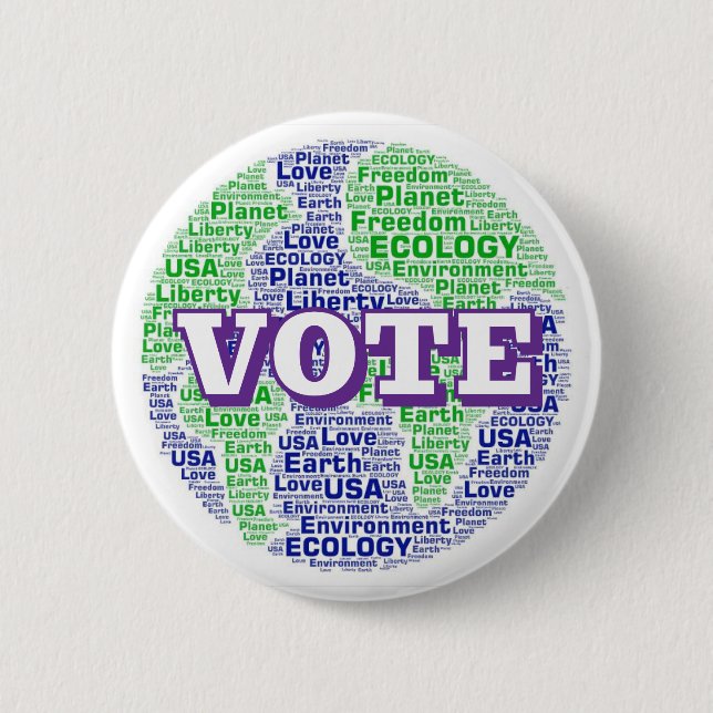 VOTE (You May Change the Words) 2 Inch Round Button (Front)