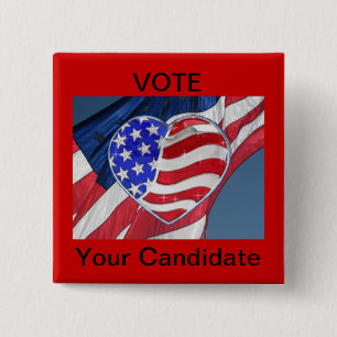 Vote "Your Candidate" - Campaign Election Button