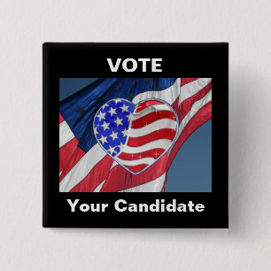 Vote "Your Candidate" - Campaign Election Button