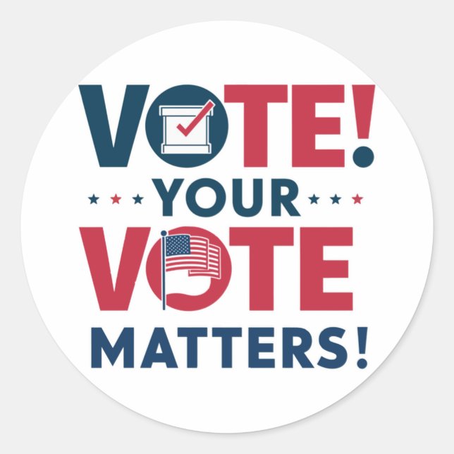 Vote Your Vote S Sticker  (Front)