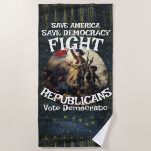 VOTE ZL X1 KP DEMOCRATIC PARTY ELECTION COST T BEACH TOWEL