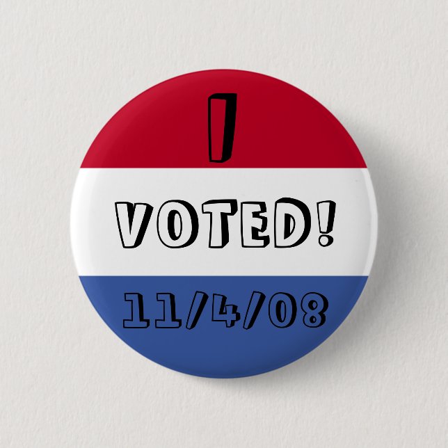 voted 2 inch round button (Front)