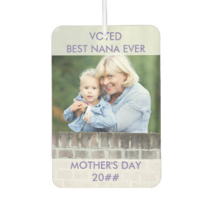 Voted Best Nana Ever - Custom Year - Two Photo Air Freshener