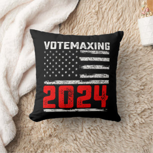 VoteMaxing 2024 Trump Presidential Election Throw Pillow