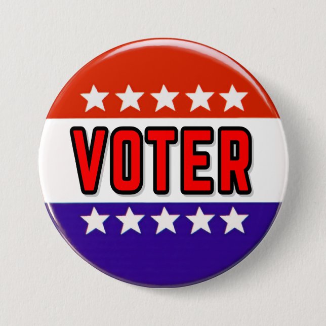 Voter 3 Inch Round Button (Front)