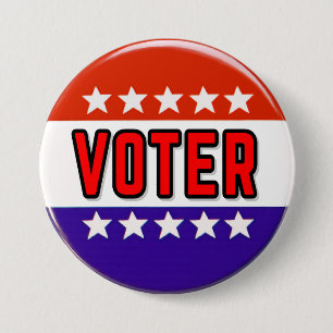 Voter 3 Inch Round Button