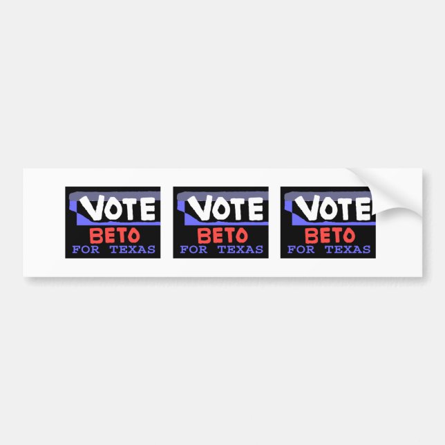 Voter Beto Pour Le Sticker De Bumper Texas (Devant)