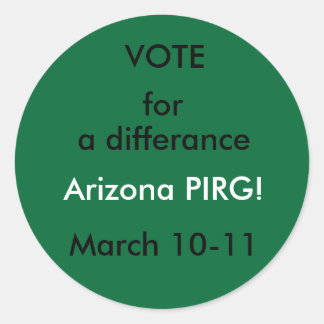 VOTER, pour, Arizona PIRG! autocollants