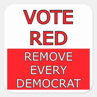 Voter rouge autocollant
