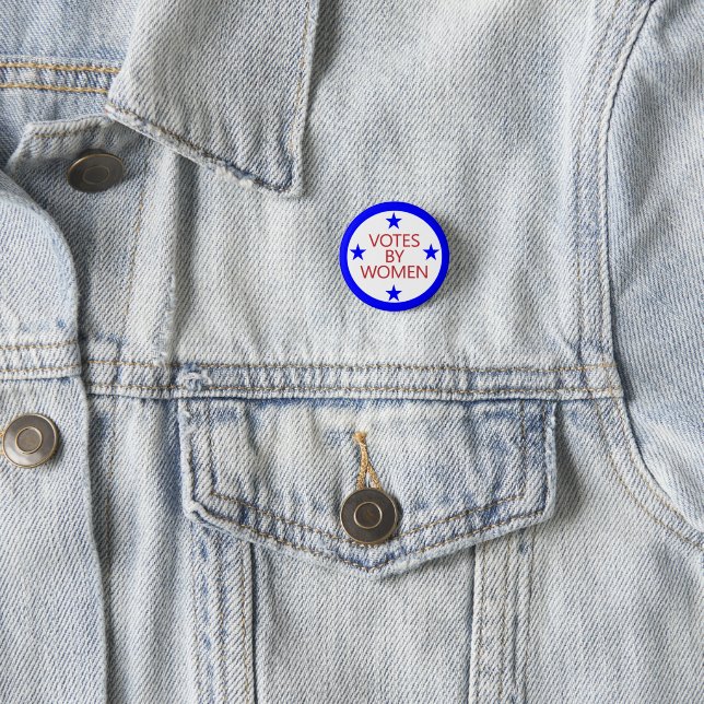 Votes By Women 1 Inch Round Button (In Situ)