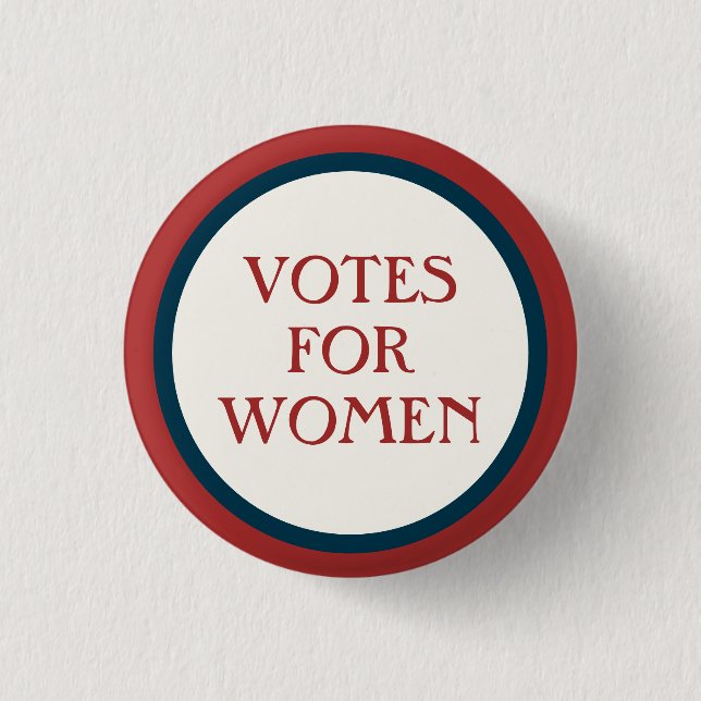 Votes for Women | Button | Red & Blue (Front)