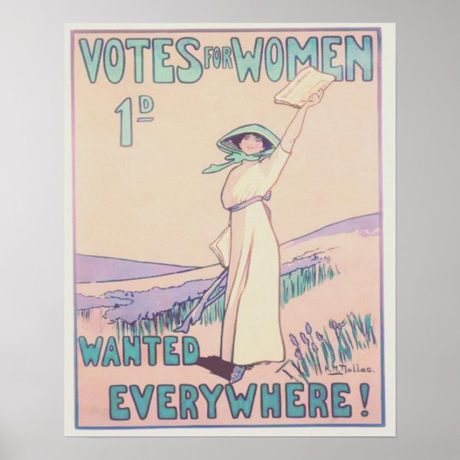 Votes for Women Everywhere Poster (Front)