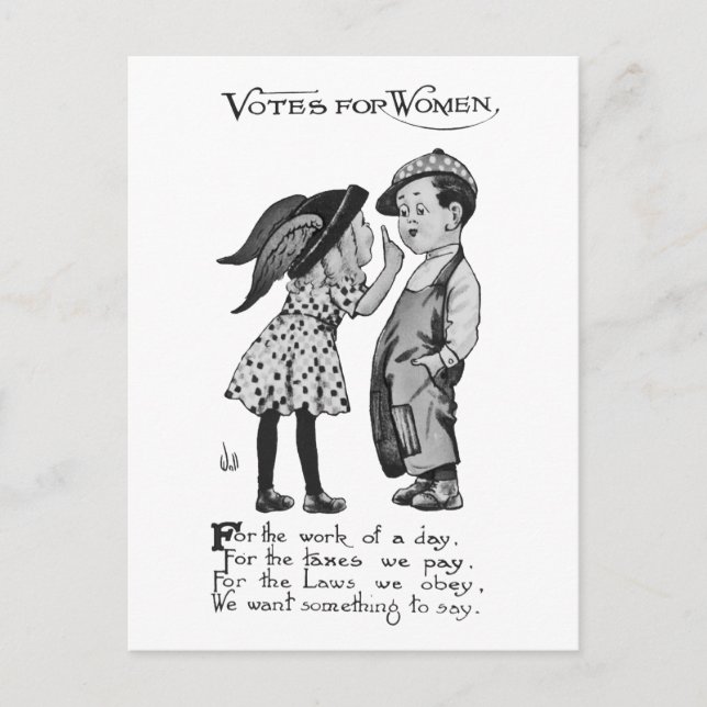 Votes For Women Holiday Postcard (Front)