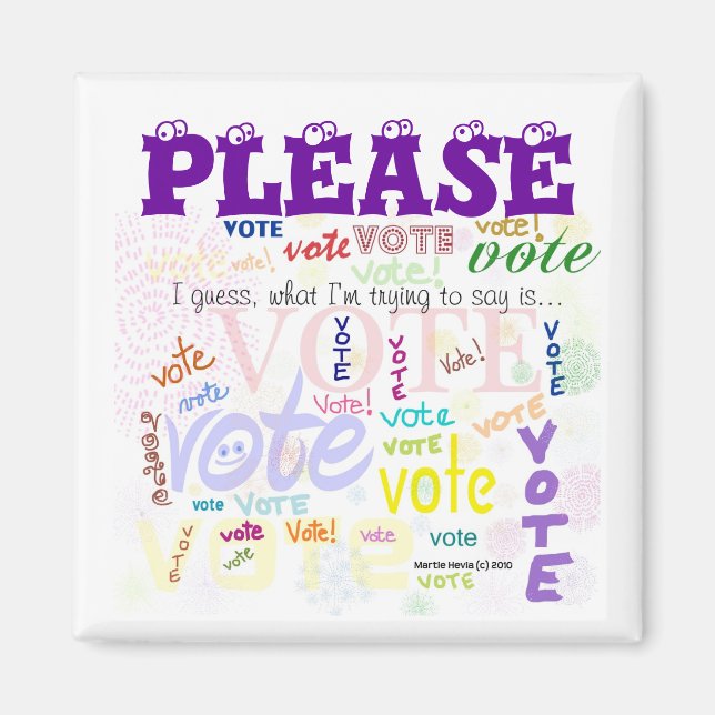 Votez ! Aimant (Personnaliser) (Devant)