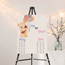 Votez pour le genre, le baby shower !
