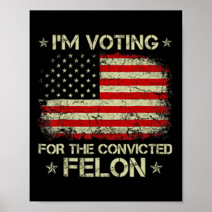 Voting Convicted Felon 2024 - Trump 2024 Convicted Poster