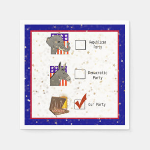 Voting Election Party Fun Napkin
