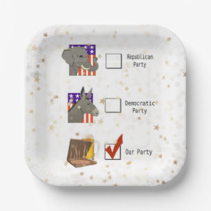 Voting Election Party Fun Paper Plate
