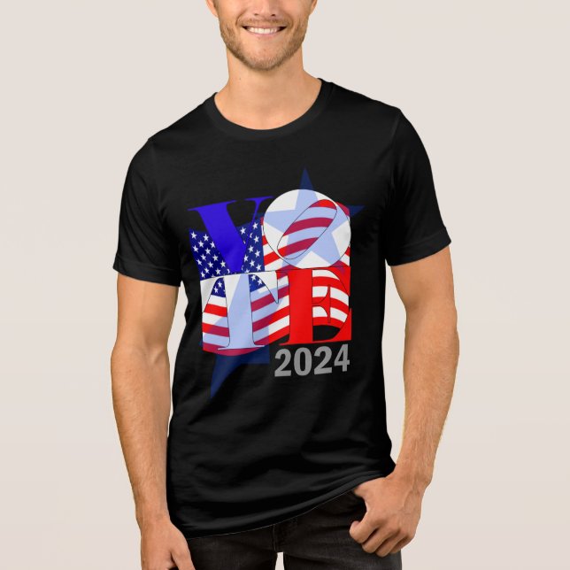 voting is an act of love Tri-Blend shirt (Front)